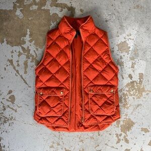 J. Crew Orange Quilted Vest